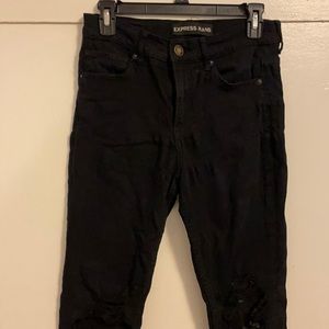 Express black ripped jeans